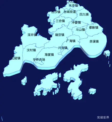 echarts江门市台山市geoJson地图3d地图